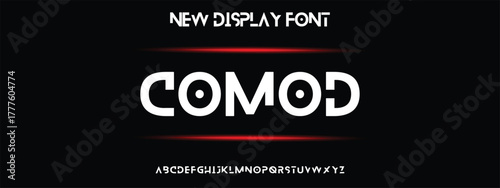 Design Modern abstract digital alphabet font. Minimal technology typography, Creative urban sport fashion futuristic font and with numbers. vector illustration.