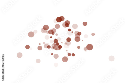 Brown light bokeh effect png. Warm glowing blur background for design, decoration, and graphics use.