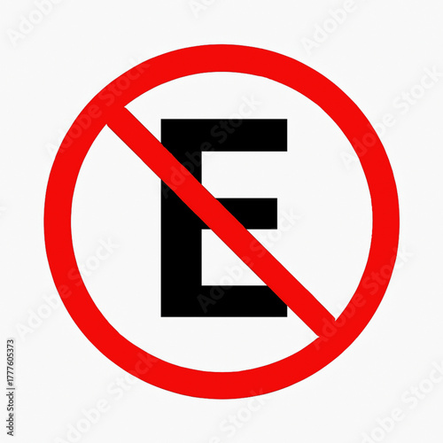 Proibido Estacionar Translated No Parking. Portuguese Sign. Traffic Vector No Background. Prohibited.