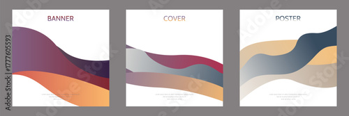 The banner template. A decorative element for decoration and creativity Colorful gradient. Banner, cover, poster illustration