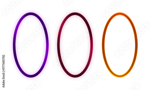 Colorful oval set png background for graphics use. Abstract multicolor shapes design for banner, poster, and decoration.