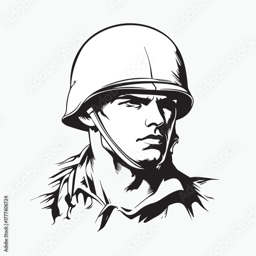 soldier with helmet