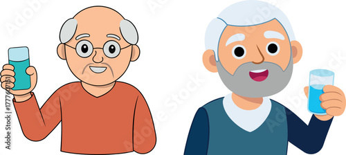 old man illustration, senior character design, grandfather cartoon art, elderly people vector, aged man drawing, wise man artwork, grandpa face illustration, old person cartoon design, retired man vec