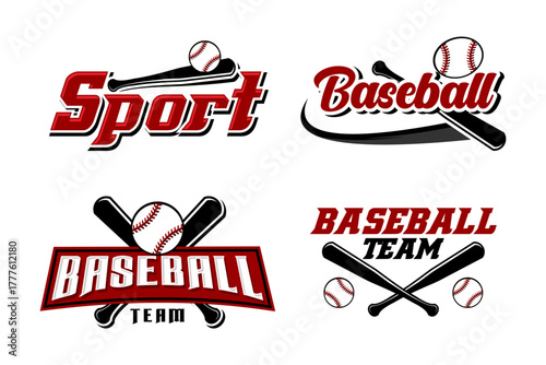 Baseball Sport Emblems and Logos Collection Eps 10