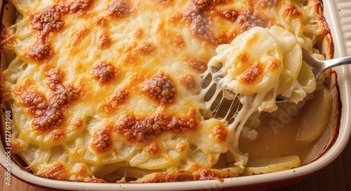Delicious Scalloped Potatoes With Melting Cheese Ready To Eat