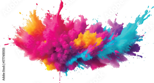 Explosion of vibrant colors abstract powder burst great for backgrounds and creative designs