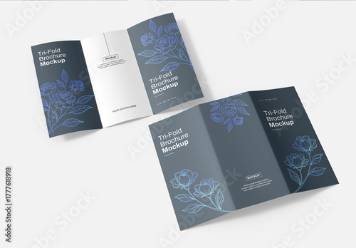 Tri-Fold Pamphlet Mockup PSD Template
