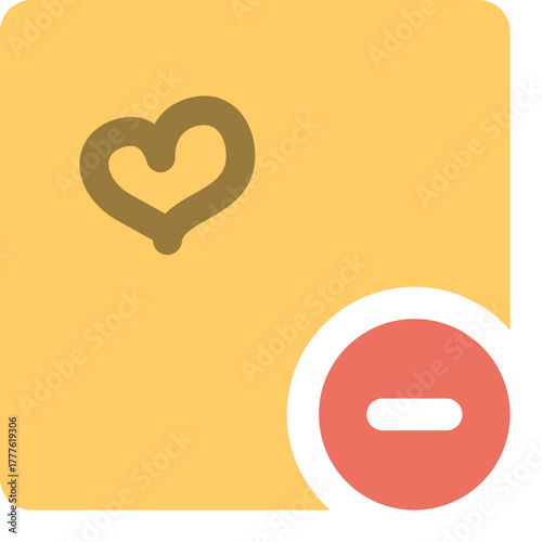 Heart Minus Sign Icon