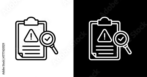 Contingency Planning  White Icon Set Design