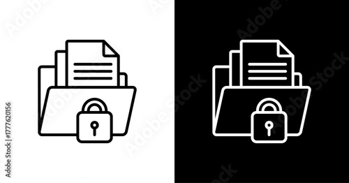 Confidentiality  White Icon Set Design