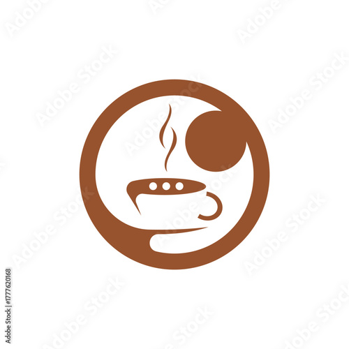 Simple Coffee Break Typography Logo