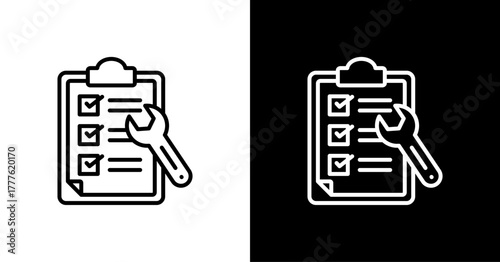 Corrective Action  White Icon Set Design
