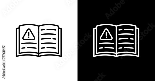 Risk Awareness  White Icon Set Design