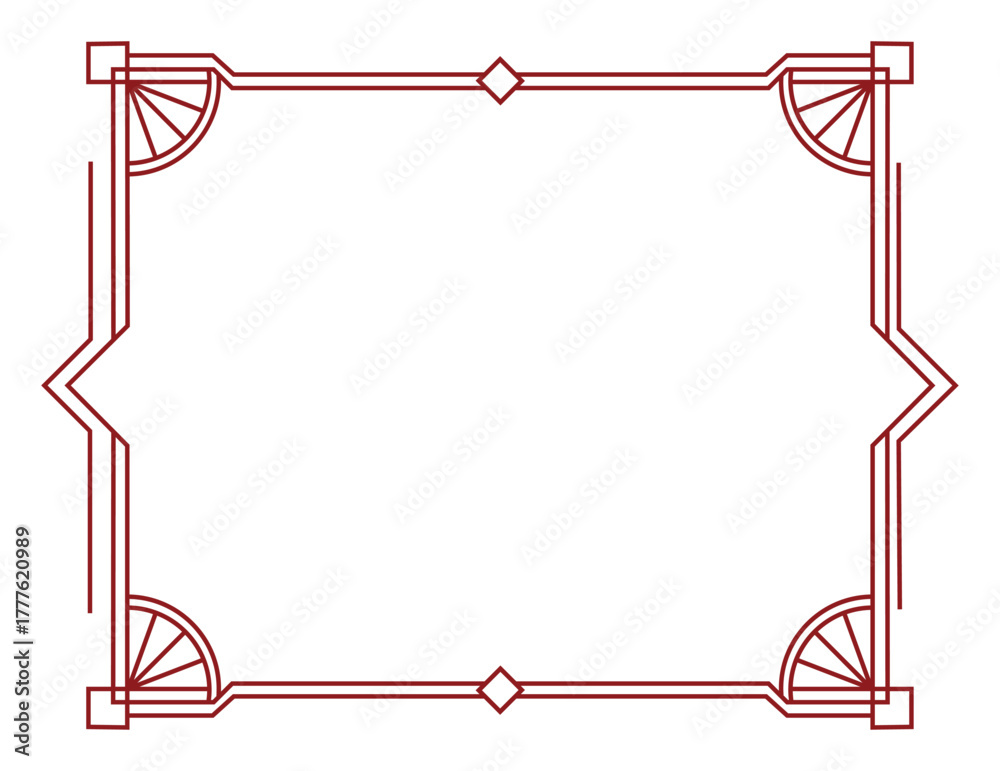 Obraz premium Stylish geometric frame featuring intricate lines and shapes, perfect for artistic and design use.