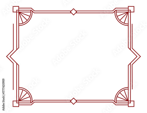 Stylish geometric frame featuring intricate lines and shapes, perfect for artistic and design use.