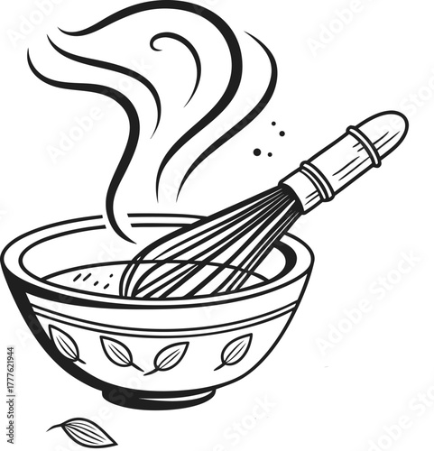 Minimal Matcha Bowl Logo