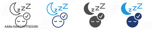 sleep quality icon set multiple style