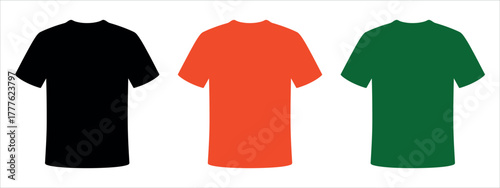 Minimalist T-Shirt Silhouette Vector Illustration. Isolated icon design representing Apparel, Clothing, Fashion, Casual Wear, Garment, and Custom Design concepts on a white background.