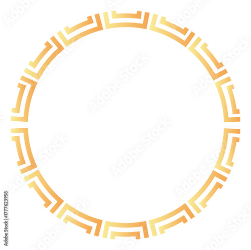 A circular frame featuring a geometric abstract pattern, ideal for artistic projects and creative designs.