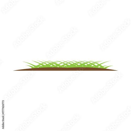 grass logo icon illustration flat
