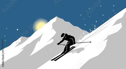 Moonlight Descent: The Magic of Nighttime Alpine Speed