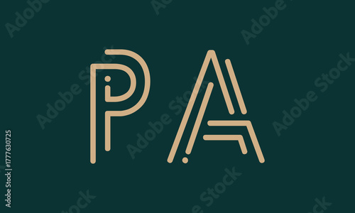 PA P pa initial logo | initial based abstract modern minimal creative logo, vector template image. luxury logotype logo, real estate homie logo. typography logo. initials logo