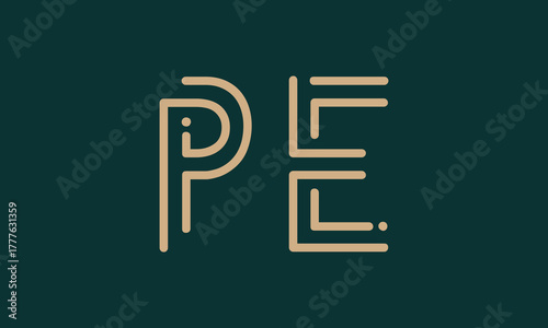 PE P pe initial logo | initial based abstract modern minimal creative logo, vector template image. luxury logotype logo, real estate homie logo. typography logo. initials logo