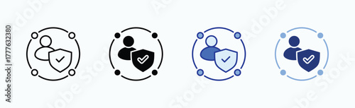 Integrity icon sheet multiple style collection isolated vector