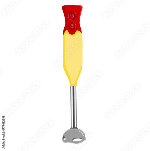 Hand Blender or Immersion Blender Illustration Isolated on White Background