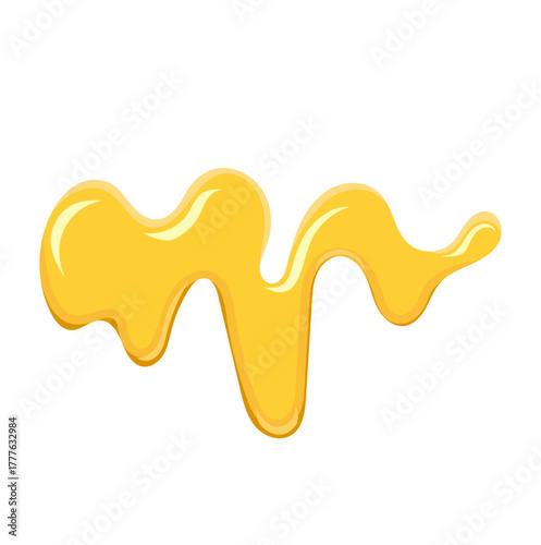 Honey Drizzled Illustration Isolated on White Background