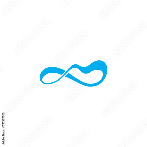 infinity fluid overlapping flying curves logo vector