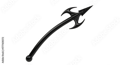 Medieval Fantasy Harpoon on White Background