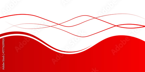 red wave background, red wave angle shape for elements, red graphic line ribbon, red curved line. abstract background