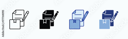 Description icon sheet multiple style collection isolated vector