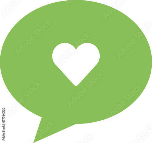 Heart Speech Bubble Icon