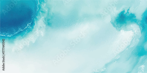 Abstract watercolor background in shades of blue and white creating a dreamy and ethereal texture perfect for backgrounds and design elements