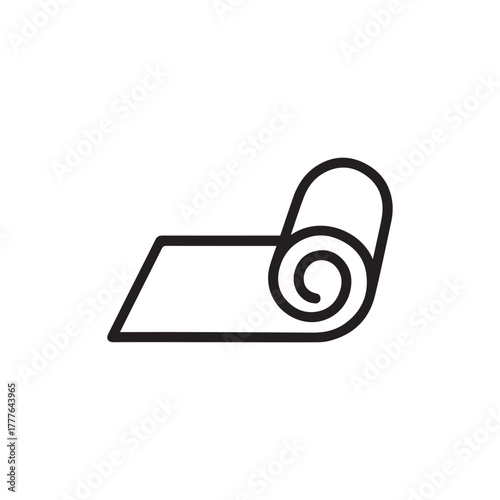 Rolled Exercise Mat Vector
A clean rolled-up yoga mat icon for fitness branding.
