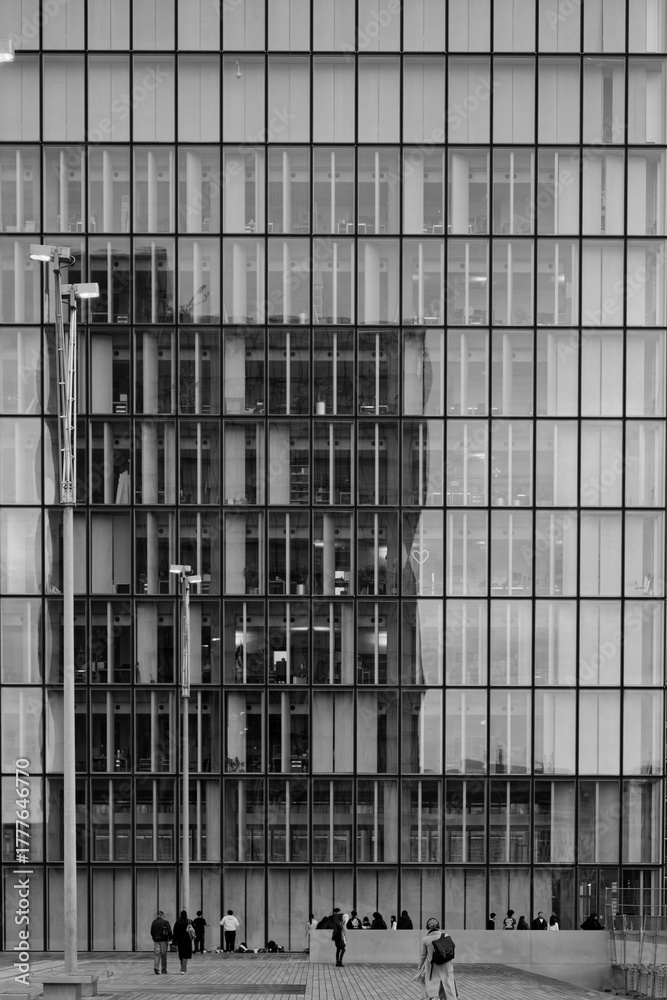Fototapeta premium Magnificent facade of the National Library of France in Paris, France