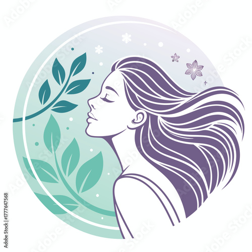 Beauty salon and spa doodle set. Skin care and natural treatment, natural cosmetics concept, time for yourself. Spa with aroma oil, nail file, sleep mask and other care items.	