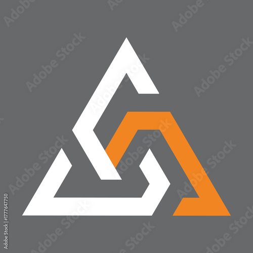Geometric A Shape Modern Letter Logo Design