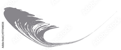 Logo curves wavy lines icon light breeze wind, calligraphic stripes