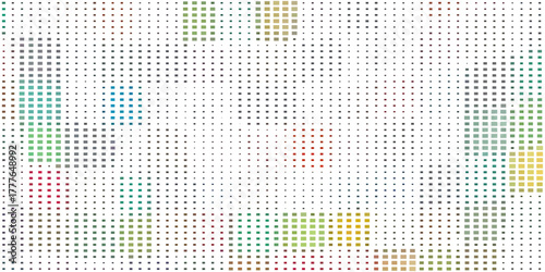 Seamless checked texture pattern. Pink, green and yellow broken checked texture background.