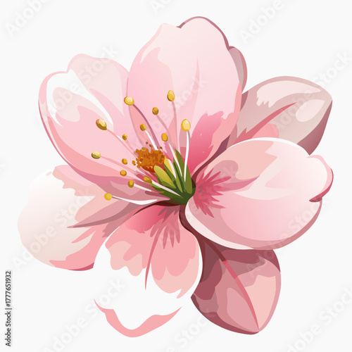 Delicate soft watercolor style cherry blossom silhouette illustration evoking springtime beauty and natural elegance for design projects