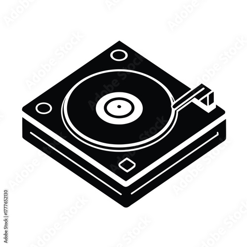 Turntable DJ Vector Icon