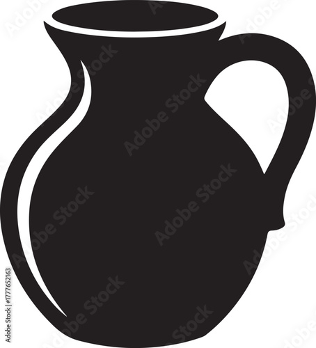 traditional pot silhouette vector icon