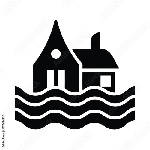 Flood Disaster Icon