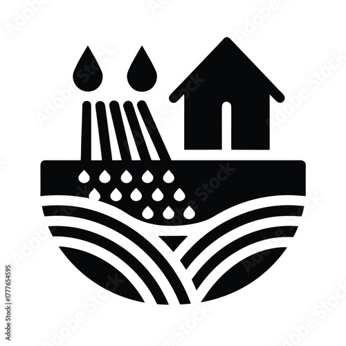Flood Irrigation Symbol