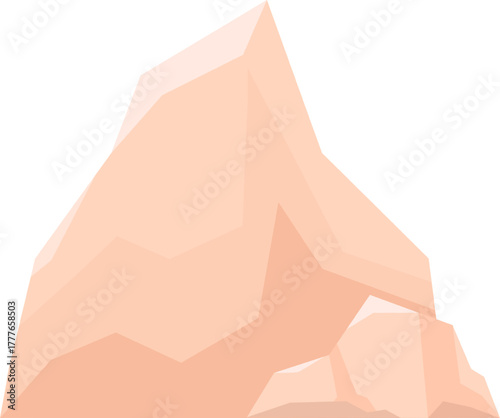 Mountain peak minimalist flat vector illustration