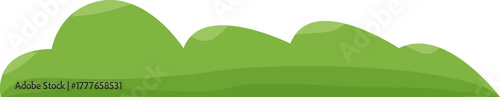 Green grass hill simple cartoon natural landscape