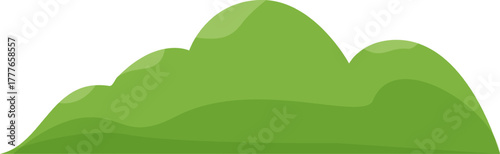 Green hillscape creating natural landscape background